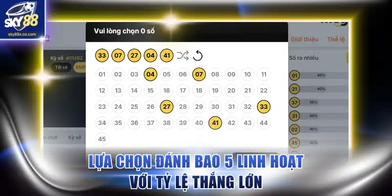 Lựa chọn đánh bao 5 linh hoạt với tỷ lệ thắng lớn